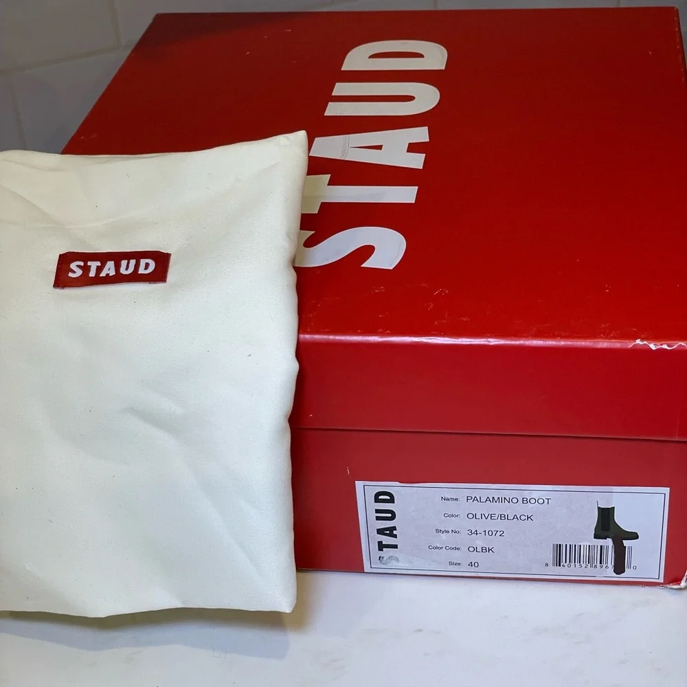 STAUD New Palamino Boots Olive Suede sz 40 | 10 - Picture 8 of 9